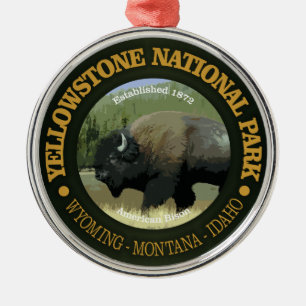 Yellowstone National Park (bison) Metal Ornament