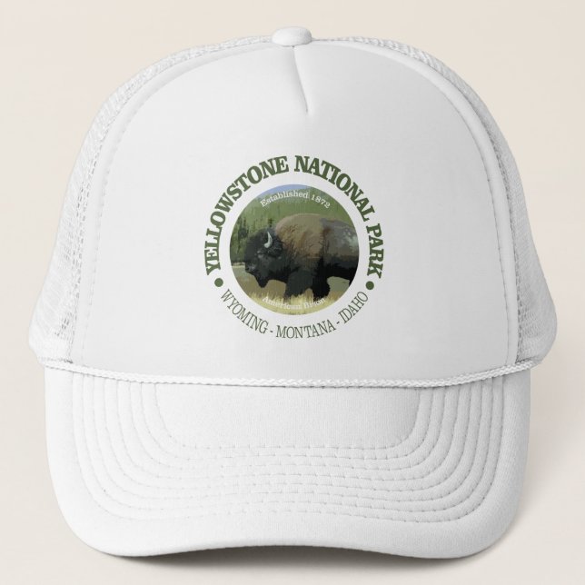 Yellowstone National Park (bison) Trucker Hat (Front)