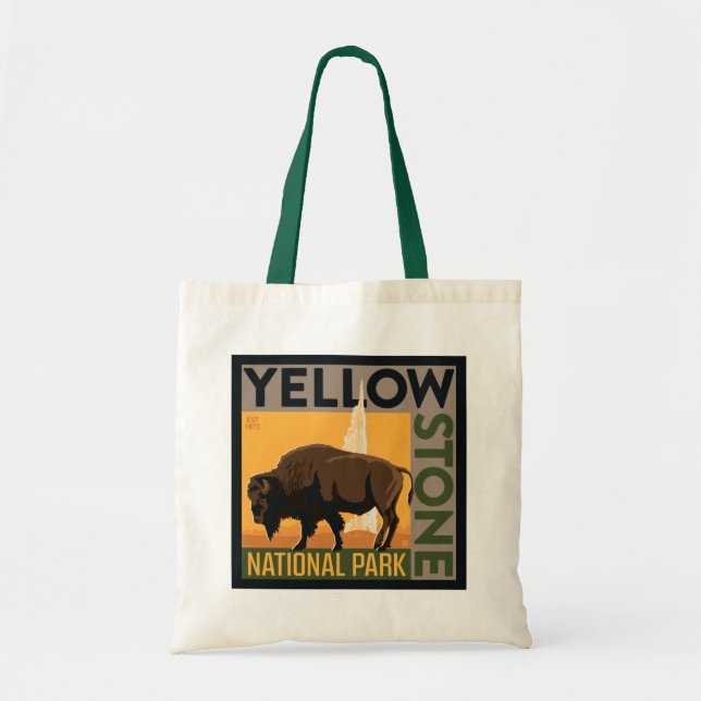 Yellowstone National Park | Buffalo Tote Bag (Front)