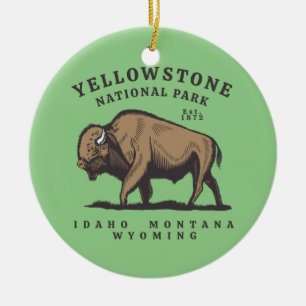 Yellowstone National Park Ceramic Ornament
