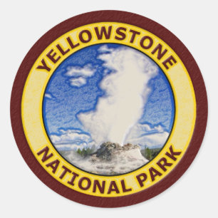 Yellowstone National Park Classic Round Sticker