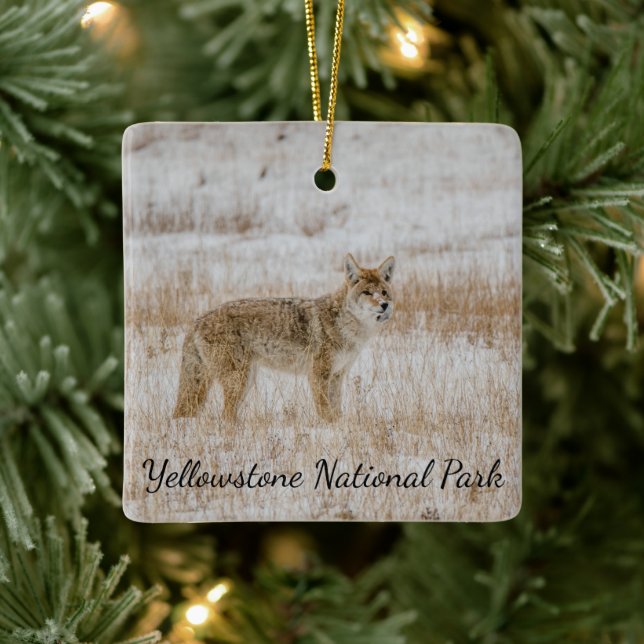 Yellowstone National Park Coyote Ornament (Tree)