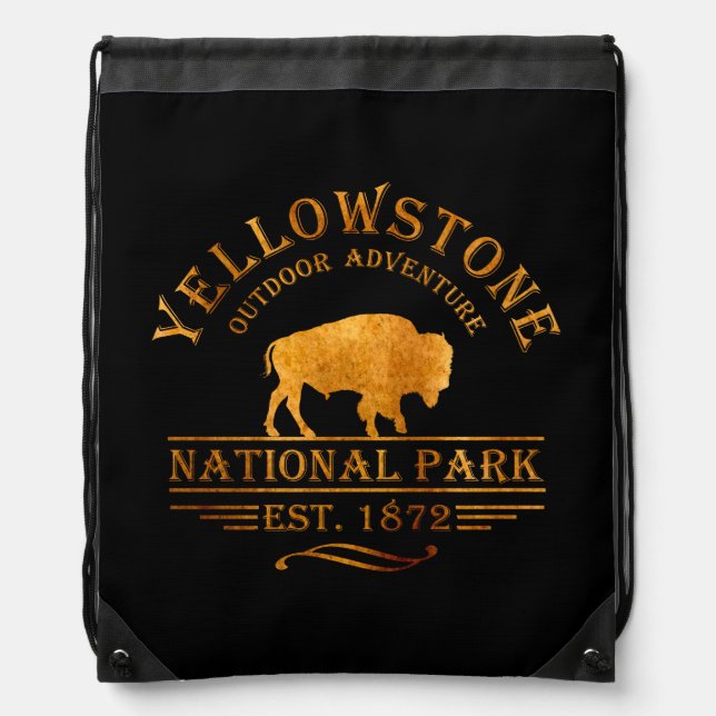 Yellowstone national park drawstring bag (Front)