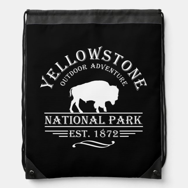 Yellowstone national park drawstring bag (Front)