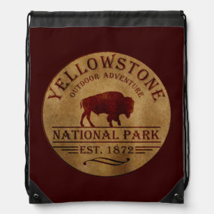 yellowstone national park drawstring bag