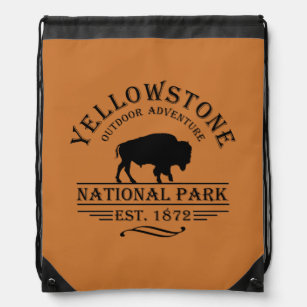 yellowstone national park drawstring bag