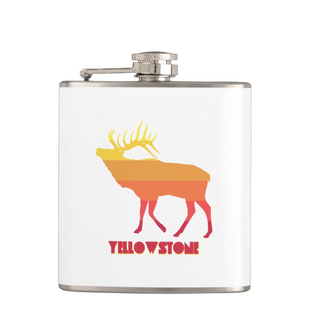 Yellowstone National Park Elk Hip Flask (Front)