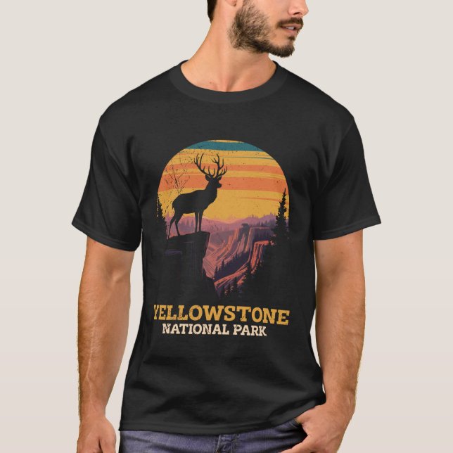 YELLOWSTONE NATIONAL PARK EST. 1872 Wyoming USA Mo T-Shirt (Front)