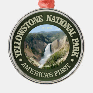 Yellowstone National Park (falls) Metal Ornament
