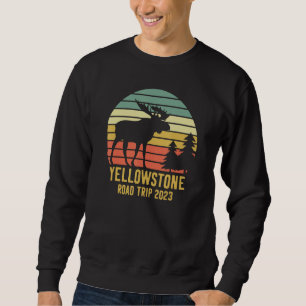 Yellowstone National Park Family Road Trip 2023 Ma Sweatshirt
