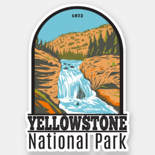 Yellowstone National Park Firehole Falls Vintage