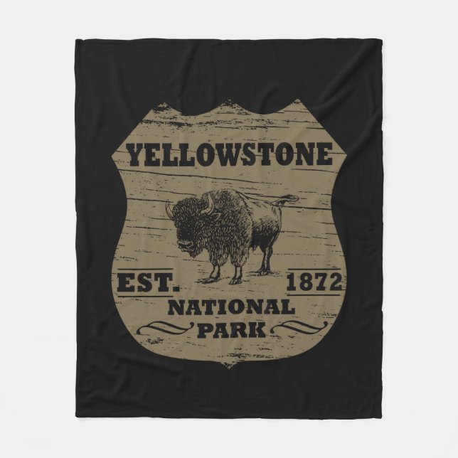 Yellowstone national park fleece blanket (Front)