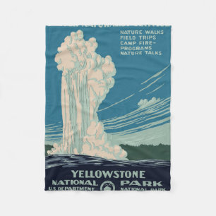 Yellowstone National Park Fleece Blanket