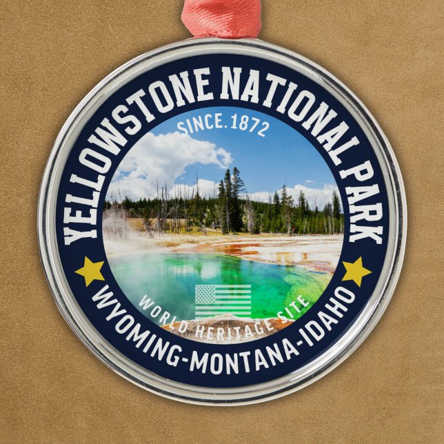 Yellowstone National Park Forest Landscape Metal Ornament (Creator Uploaded)