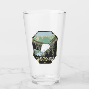 Yellowstone National Park Gibbon Falls Vintage  Glass