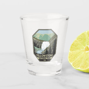 Yellowstone National Park Gibbon Falls Vintage   Shot Glass