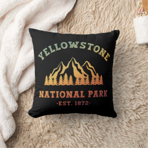 Yellowstone National Park Gradient Hiking Camping Cushion