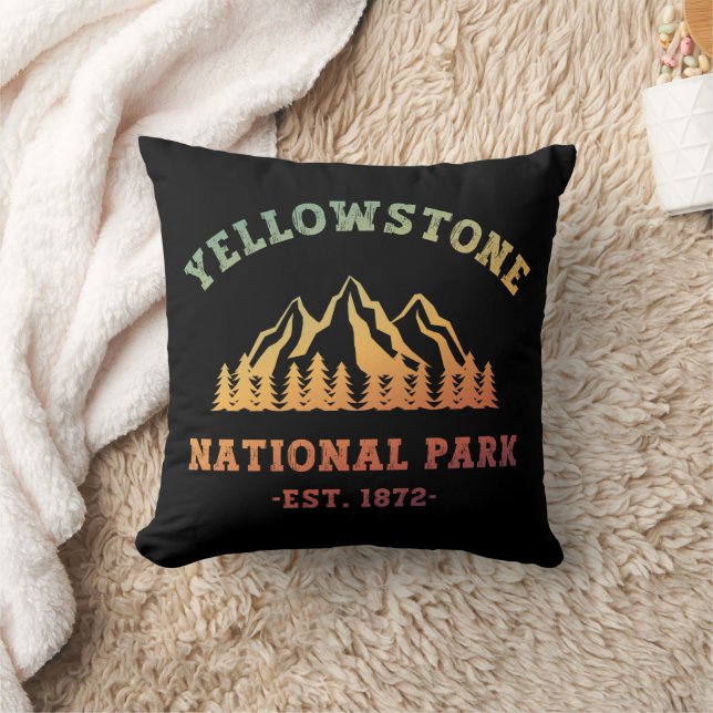 Yellowstone National Park Gradient Hiking Camping Cushion (Blanket)