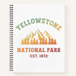 Yellowstone National Park Gradient Hiking Camping Notebook