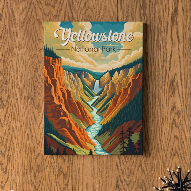 Yellowstone National Park Grand Canyon Retro Art Poster (Creator Uploaded)