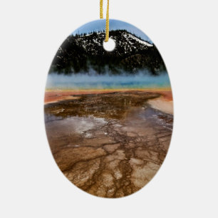 YELLOWSTONE NATIONAL PARK, GRAND PRISMATIC CERAMIC TREE DECORATION