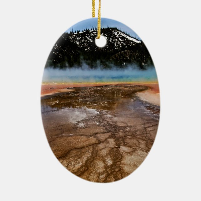 YELLOWSTONE NATIONAL PARK, GRAND PRISMATIC CERAMIC TREE DECORATION (Back)