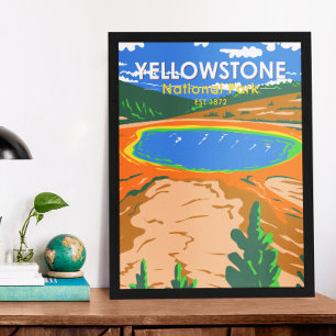 Yellowstone National Park Grand Prismatic Spring Poster