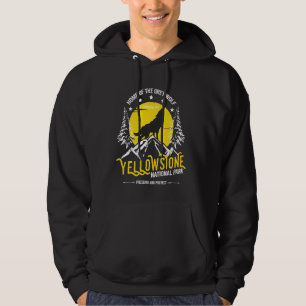 Yellowstone National Park Grey Wolf Hiking & Camp Hoodie