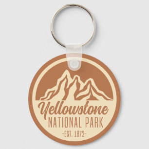 Yellowstone National Park Hiking Camping  Key Ring