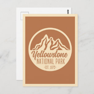 Yellowstone National Park Hiking Camping Postcard