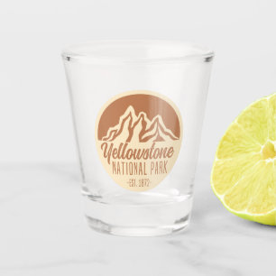 Yellowstone National Park Hiking Camping Shot Glass