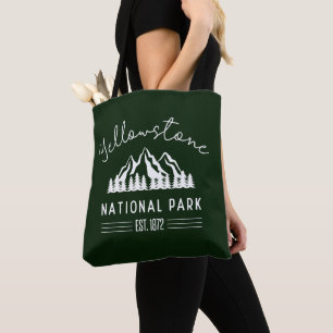 Yellowstone National Park Hiking Camping Tote Bag
