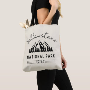 Yellowstone National Park Hiking Camping Tote Bag