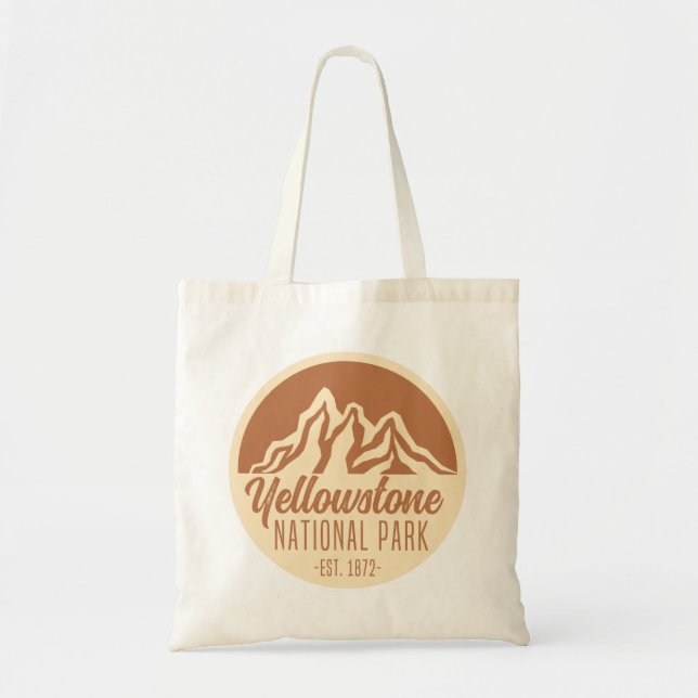 Yellowstone National Park Hiking Camping  Tote Bag (Front)