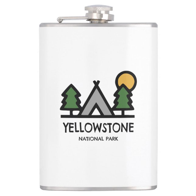 Yellowstone National Park Hip Flask (Front)