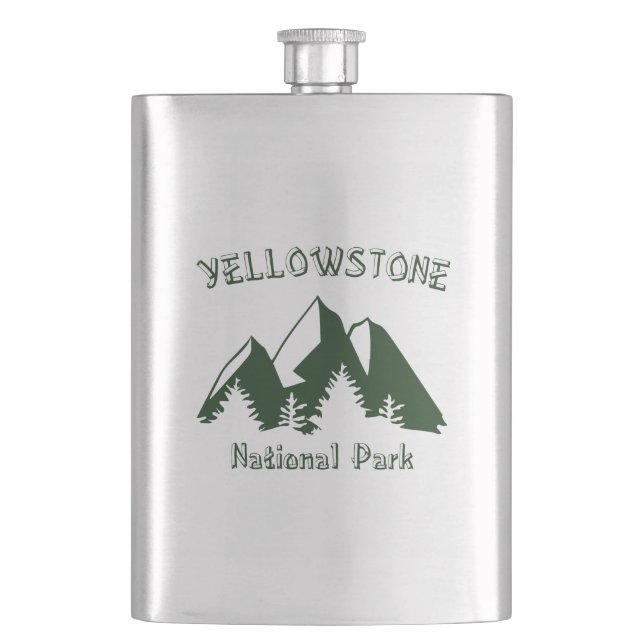 Yellowstone National Park Hip Flask (Front)