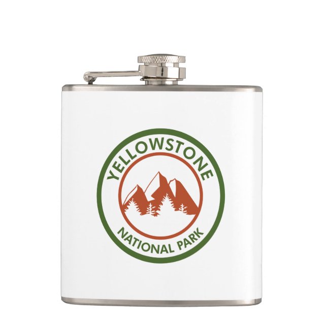 Yellowstone National Park Hip Flask (Front)