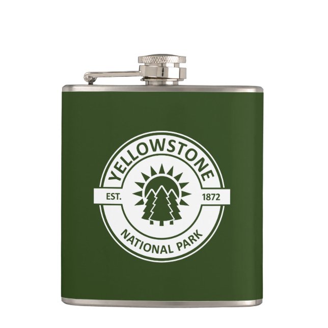 Yellowstone National Park Hip Flask (Front)