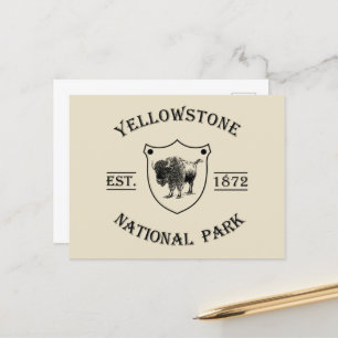 Yellowstone national park holiday postcard