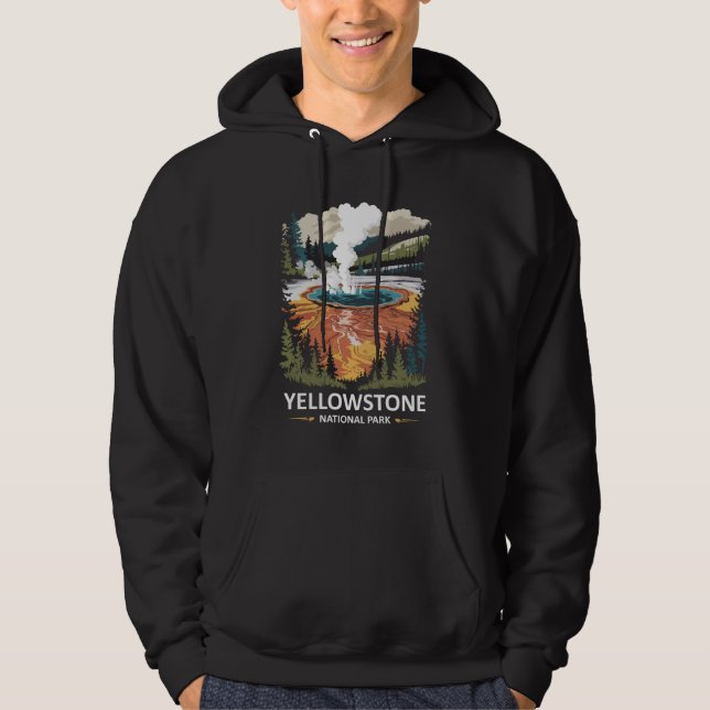 Yellowstone National Park Hot Spring Hoodie (Front)
