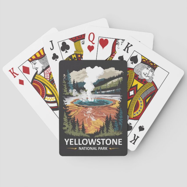 Yellowstone National Park Hot Spring Playing Cards (Back)