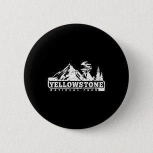 Yellowstone National Park I Love Hiking Wanderlust 6 Cm Round Badge