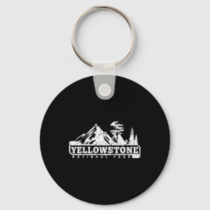 Yellowstone National Park I Love Hiking Wanderlust Key Ring