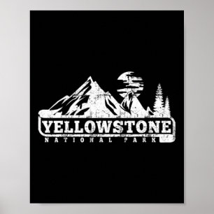 Yellowstone National Park I Love Hiking Wanderlust Poster