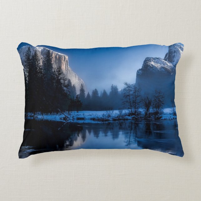 Yellowstone National Park In Winter Decorative Cushion (Front)