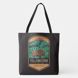 Yellowstone National Park Lamar Valley Tote Bag