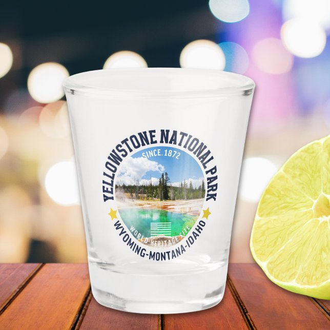 Yellowstone National Park Landscape Forest Shot Glass (Creator Uploaded)