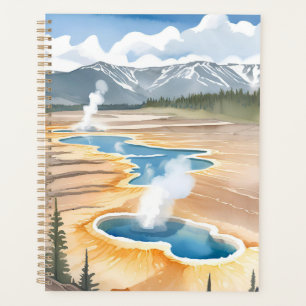 Yellowstone National Park Landscape Watercolor Planner