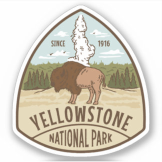 Yellowstone National Park Large Vinyl Sticker