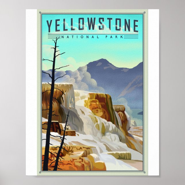 Yellowstone National Park Litho Artwork Poster (Front)